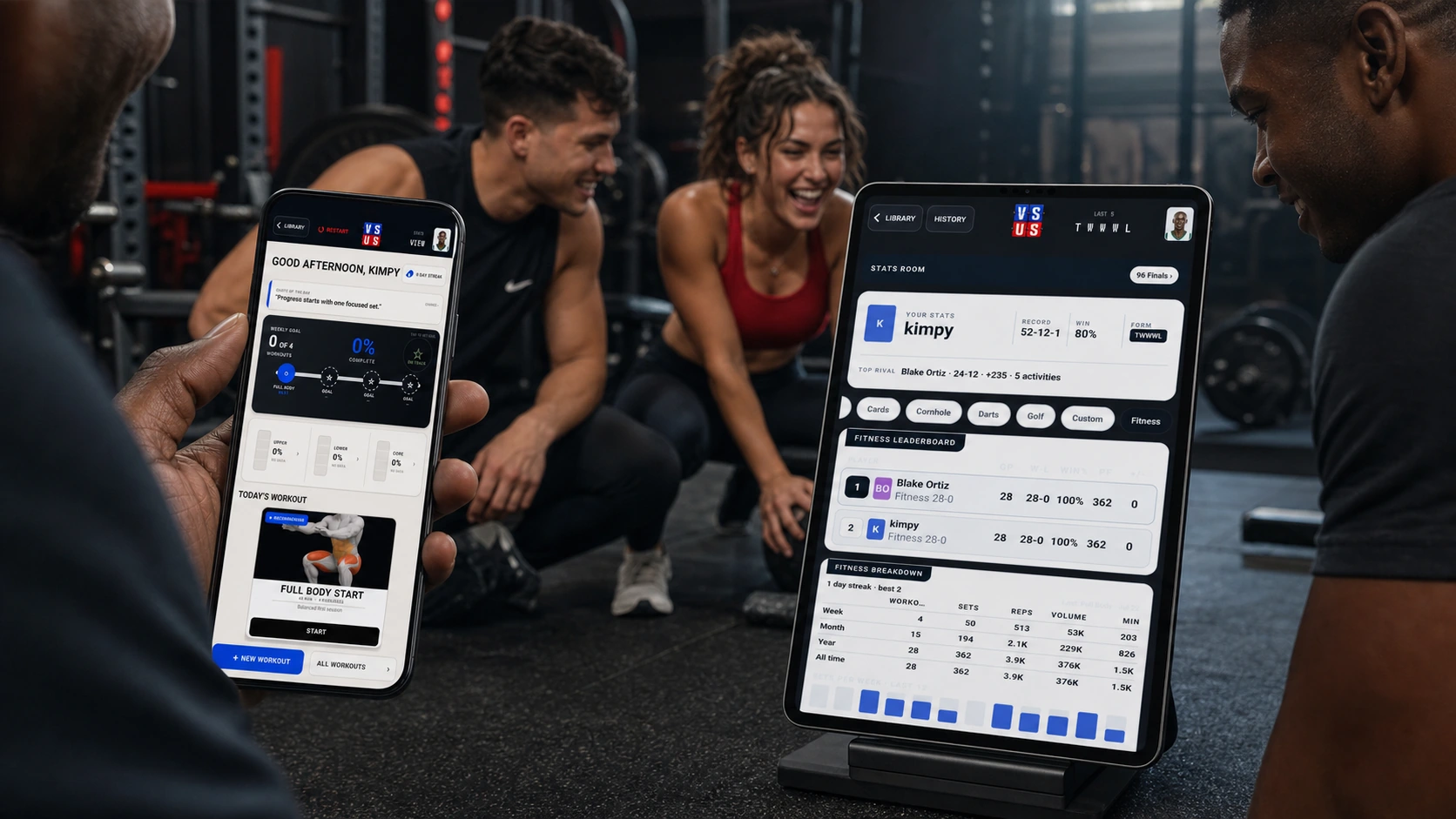 Fitness scoring and live display in use with VS US